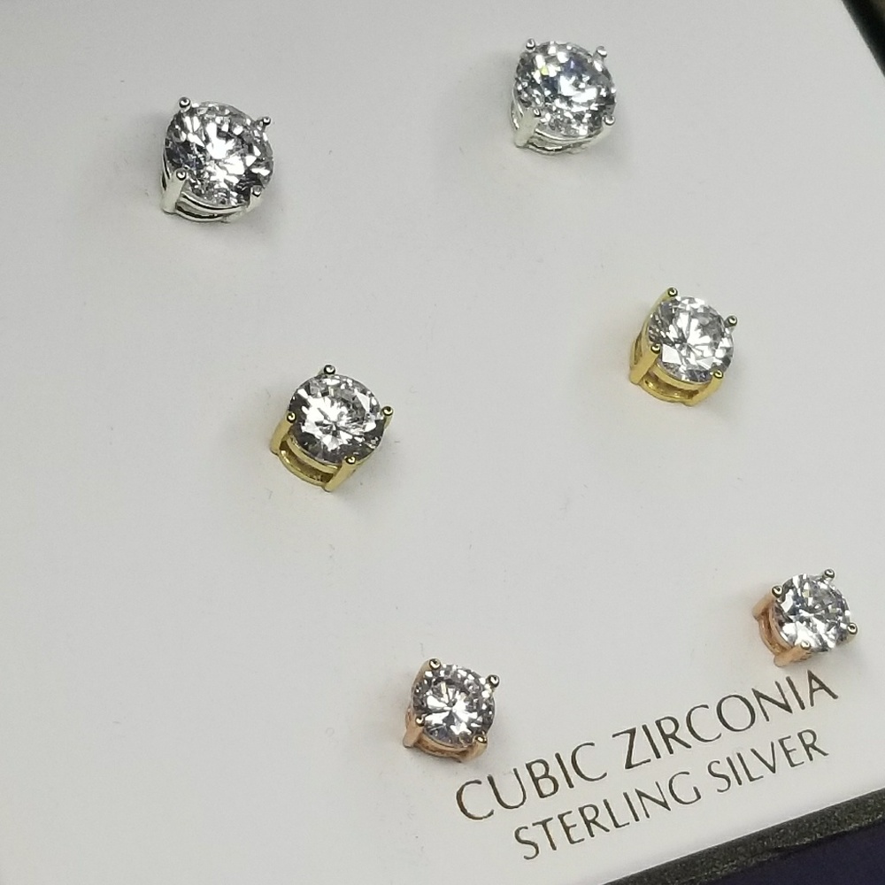 SALE Giani Bernini 18kt Rose Gold & Silver CZ - Picture 1 of 9